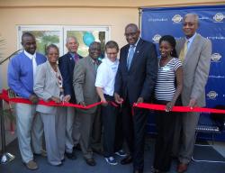UVI President David Hall cuts the ribbon at the new residence hall with other university representatives and speakers. UVI President David Hall cuts the ribbon at the new residence hall with other university representatives and speakers.